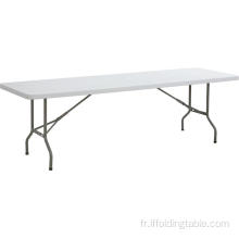 Table de salle à manger pliante en plastique de 244 cm de bonne qualité